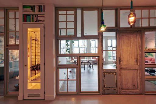 NLD, Niederlande, Amsterdam, Privatwohnung, Architekt StudioErikGutter, Trennwand von Piet Hein Eek